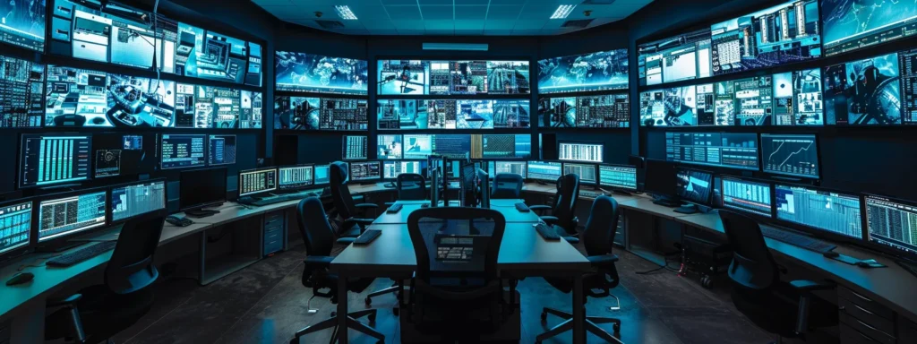 A high-tech security operations center highlights the depth of protection in the Concord vs InterFAX comparison.